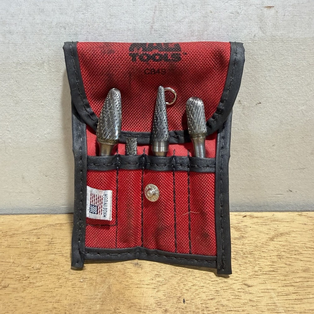 Mac Tools USA Deburring Bit Rotary Tip Carbide Metal Burr Set CB4S 4pc